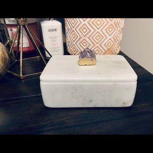Marble Box with Amethyst